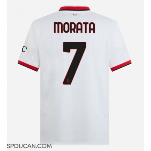 Muški Nogometni Dres AC Milan Alvaro Morata #7 Gostujuci 2024-25 Kratak Rukav